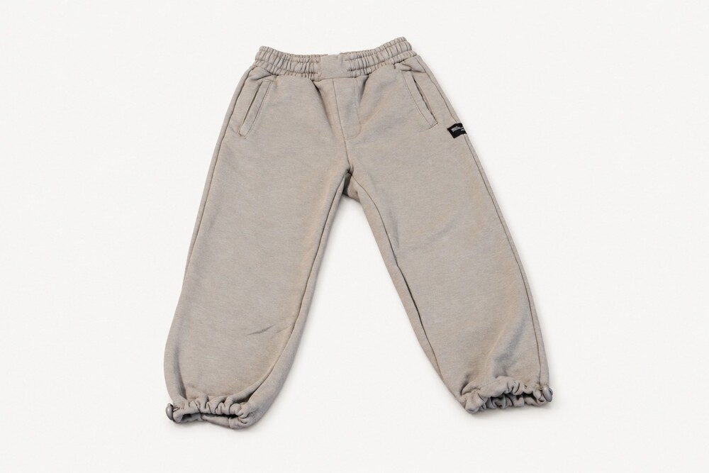 Zara Kids Light Beige Jogger Pants Elastic Cuff Cotton Blend Casual Bottoms
